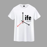 Life is Short . Live It, Half Sleeves Black T-shirt