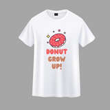 Donut Grownup Half Sleeves Black T-shirt