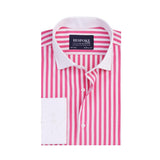 Salmon Pink Premium Egyptian Cotton Formal Shit With White Cuff And Collar