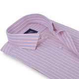 Peach Stripe Formal Shirt For Men. - YNG Empire