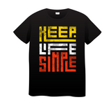 Keep Life Simple Half Sleeves Black T-shirt