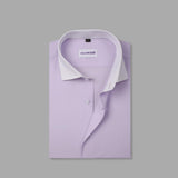 Purple With White Collar Formal Shirt For Men 15/5 collar