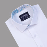White Casual Shirt With Floral Detailings - YNG Empire