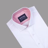 White Formal Shirt With Micro Checks Details - YNG Empire