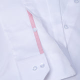 White Formal Shirt With Micro Checks Details - YNG Empire