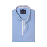 Premium Blue Formal Shirt With Sports Details  For Men