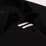 Premium Black Formal Shirt With White Sports Details For Men - YNG Empire