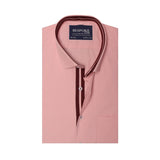 Premium Peach Formal Shirt With Maroon Sports Details For Men