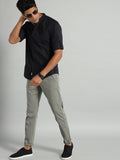 Black Solid Casual Shirt For Men - YNG Empire