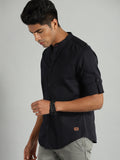 Black Solid Casual Shirt For Men - YNG Empire