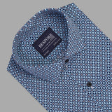 Sky Blue Printed Casual Shirt For Men - YNG Empire