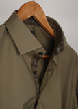 Army Green Formal Shirt For Men With Floral Contrast - YNG Empire
