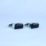 YNG Silver black Stainless Steel Cufflink For Men - YNG Empire