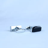 YNG Silver black Stainless Steel Cufflink For Men - YNG Empire