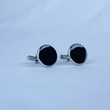 YNG Black And Silver Stainless Steel Cufflink For Men - YNG Empire