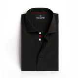 Black Premium Formal Shirt with red and white Details - YNG Empire