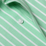 Premium Green Base With White Stripes Formal Shirts For Men 15/5 - YNG Empire