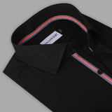 Black With Sports Details Premium Formal Shirt - YNG Empire