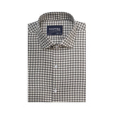 Gingham Checkered Grey Semi Formal Shirt For Men