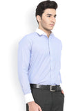 London Blue Cotton Premium Fabric Formal Shirt Without Pocket For Men - YNG Empire