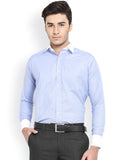 London Blue Cotton Premium Fabric Formal Shirt Without Pocket For Men