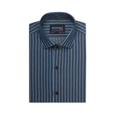 Denim Blue Stripes Formal Shirts For Men