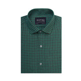 Gingham Checkered Shamrock Semi Formal Shirts For Men