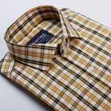 Club Checkered Beige Semi Formal Shirt For Men