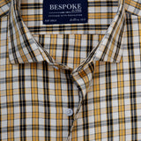 Club Checkered Beige Semi Formal Shirt For Men