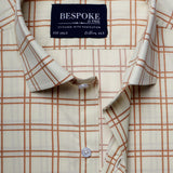 Windowpane Checkered Lime Semi Formal Shirt For Men