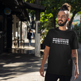 Be Positive Half Sleeves Black T-shirt