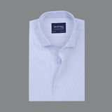 Pencil Black Stripe White Formal Shirt For Men. - YNG Empire