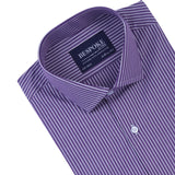 Lavender Stripe Formal Shirt For Men. - YNG Empire