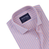 Peach Stripe Formal Shirt For Men. - YNG Empire