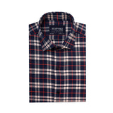 Navy Blue Plaid checkered Semi Formal Shirt For Men