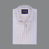 Yellow Stripe Formal Shirt For Men.