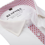 Prestige White Formal Shirt with Pink Accents