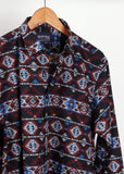 Ancient Printed Black Casual Shirt For Men 15/5 collar - YNG Empire