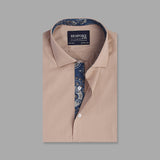 Fawn Formal Shirt For Men with Floral Detailing's (15.5 collar) - YNG Empire