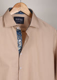 Fawn Formal Shirt For Men with Floral Detailing's (15.5  collar)