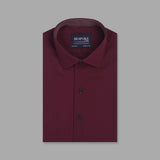 Maroon With Printed Contrast Formal Shirt For Men - YNG Empire