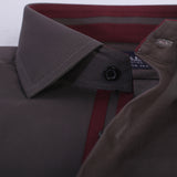 Dark Gray Formal Shirt With Collar Detailing For Men - YNG Empire