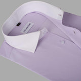 Purple With White Collar Formal Shirt For Men 15/5 collar - YNG Empire