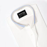 Premium White Formal Shirt With Sports Details In Collar For Men - YNG Empire