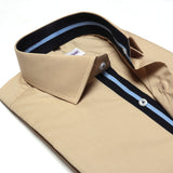 Premium Fawn Formal Shirt With Sports Details For Men - YNG Empire