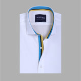 Premium White Designer Formal Shirt For Men -YFS-0102