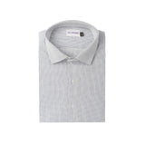 White with Blue Small Checkered Formal Shirt For Men Collar 16.5