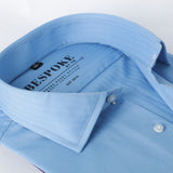 Classic Light Blue Striped Formal Shirt - Bespoke Collection