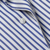 Premium White Base With Blue Stripes Formal Shirts For Men - YNG Empire