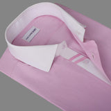 Pink With Sports Detail Premium Fabric Formal Shirt - YNG Empire